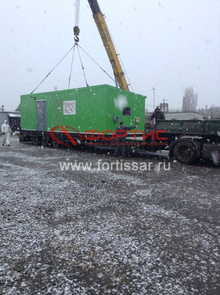 Завод Фортис отравил в республику Крым блочно-модульную котельную ТКУ-500 в комплекте с дымовой трубой